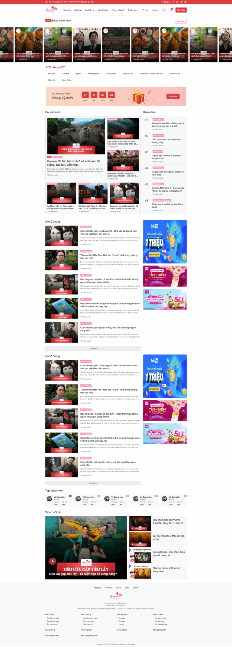 Full code tin tức Genz