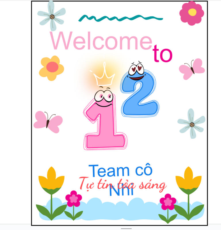 Bảng lớp chào đón HS