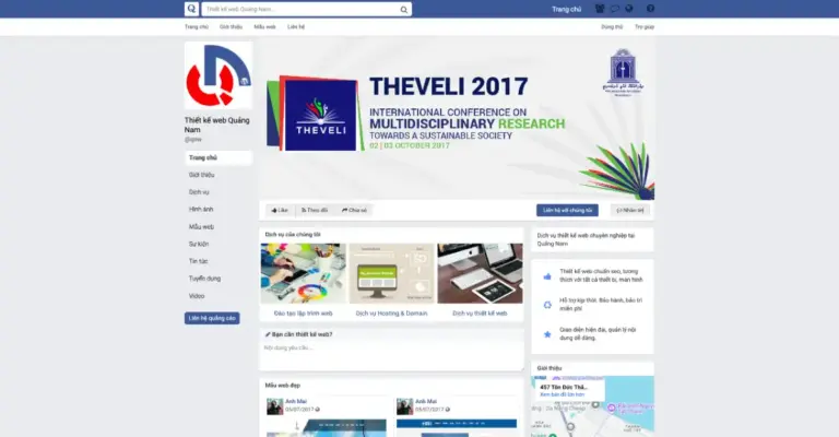 Mẫu website dịch vụ facebook