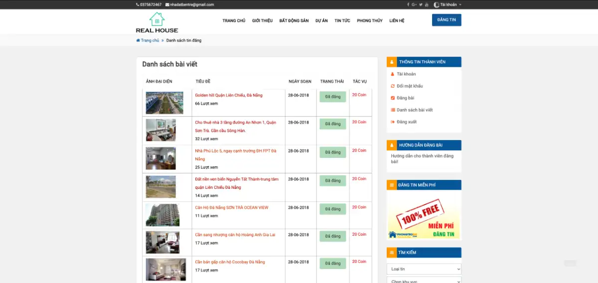 Full code website phòng trọ
