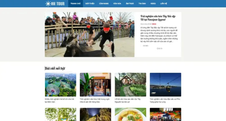 Mẫu website du lịch miễn phí