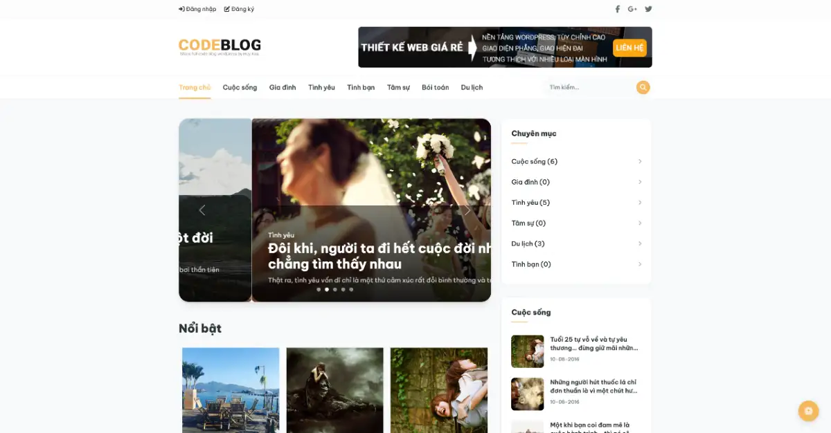 Share code website Blog cá nhân