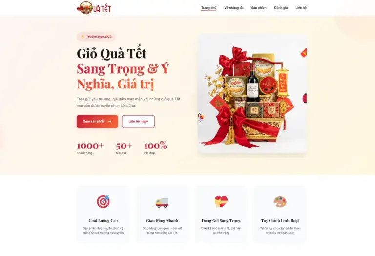Full code landing page quà tết