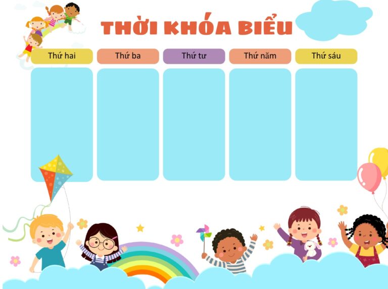 Mẫu thời khóa biểu đẹp
