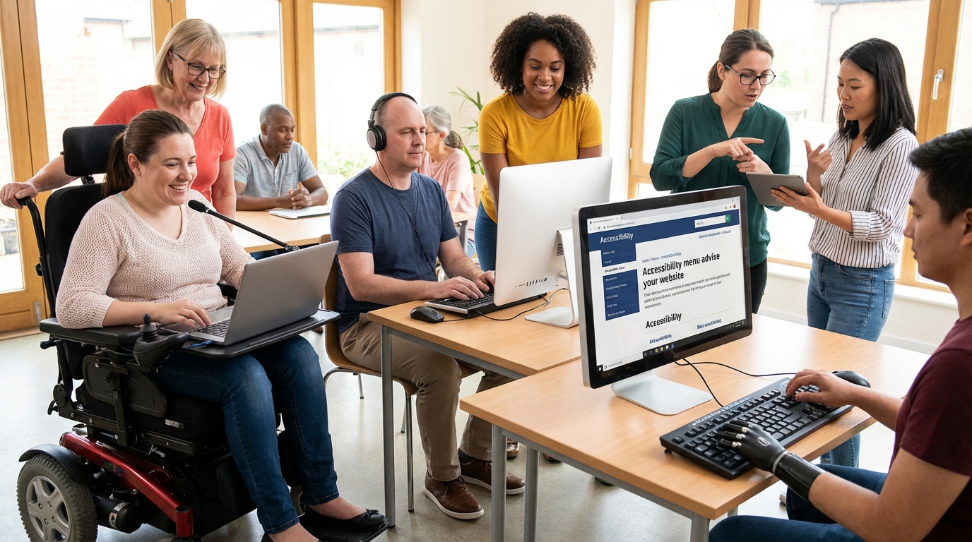 thiết kế web cho người khuyết tật mang lại trải nghiệm bình đẳng cho mọi người - Accessibility wordpress 2026: 10 công cụ đỉnh cao chuẩn WCAG 3.0