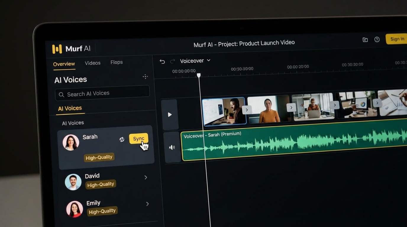 Murf AI cung cấp giải pháp đồng bộ hóa âm thanh và hình ảnh mạnh mẽ - AI lồng tiếng: Top 10 công cụ cực đỉnh và đột phá