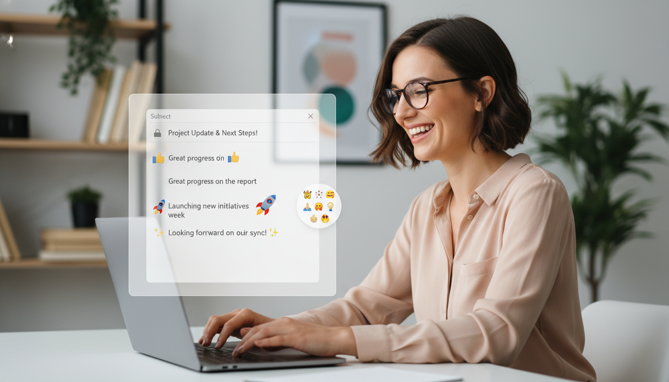 Sử dụng emoji trong email công việc - Bàn phím emoji