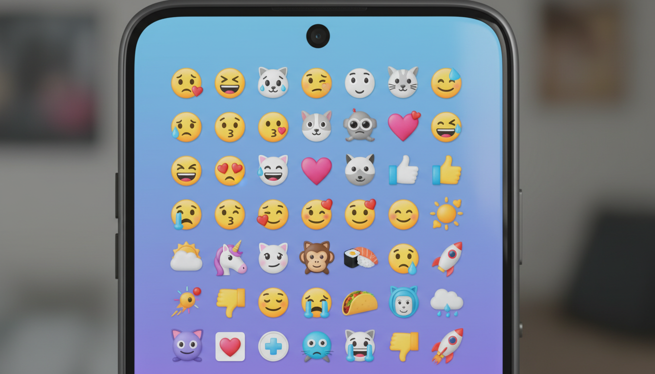 Các biểu tượng emoji đa dạng trên điện thoại - Bàn phím emoji