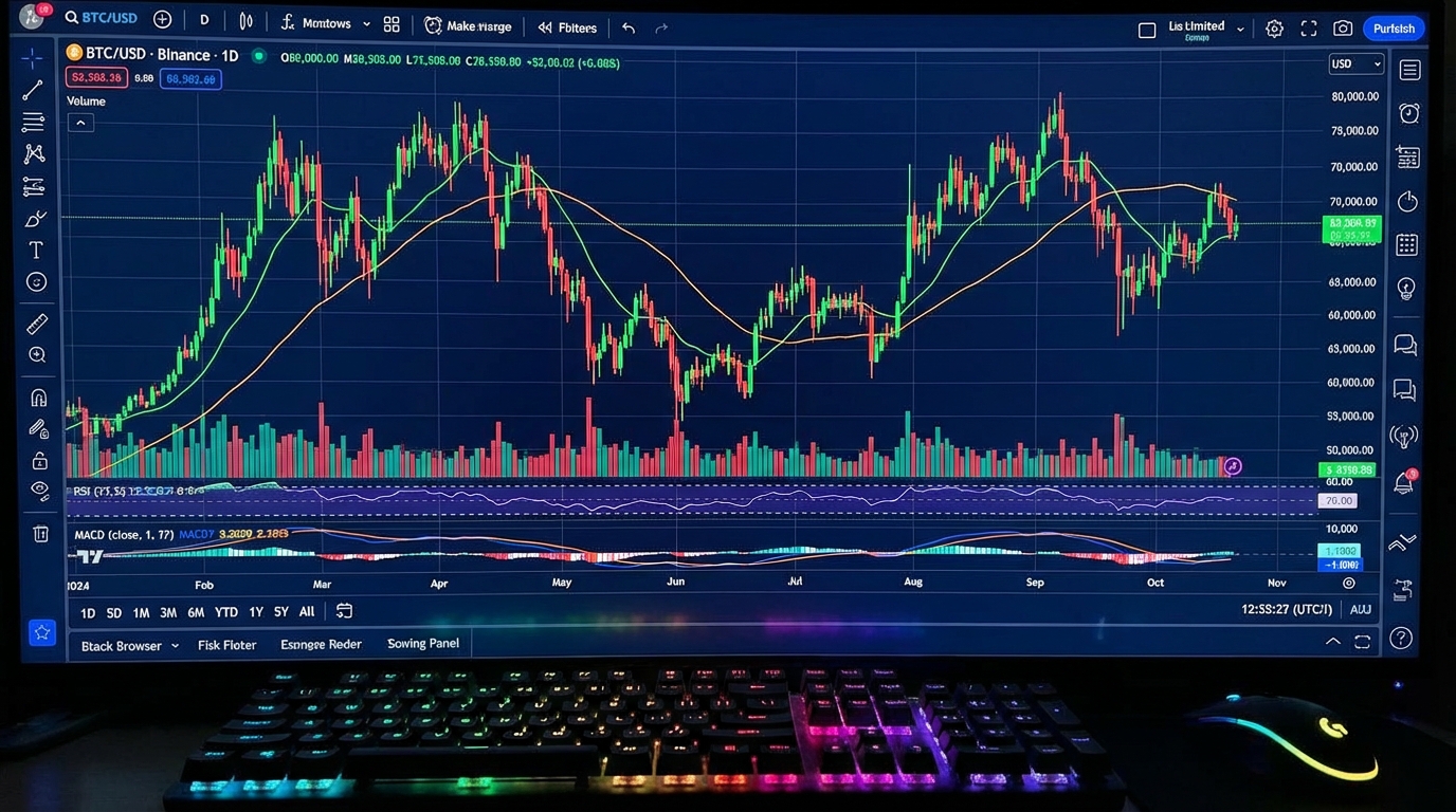 Biểu đồ nến thể hiện biến động giá Bitcoin - Bảng giá tiền ảo