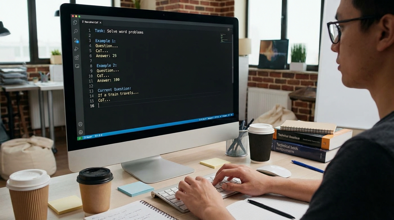 Sử dụng các ví dụ mẫu để định hình tư duy logic cho AI thông qua kỹ thuật few-shot CoT - Chain of Thought Prompting: Bí kíp đột phá tư duy logic AI cực đỉnh