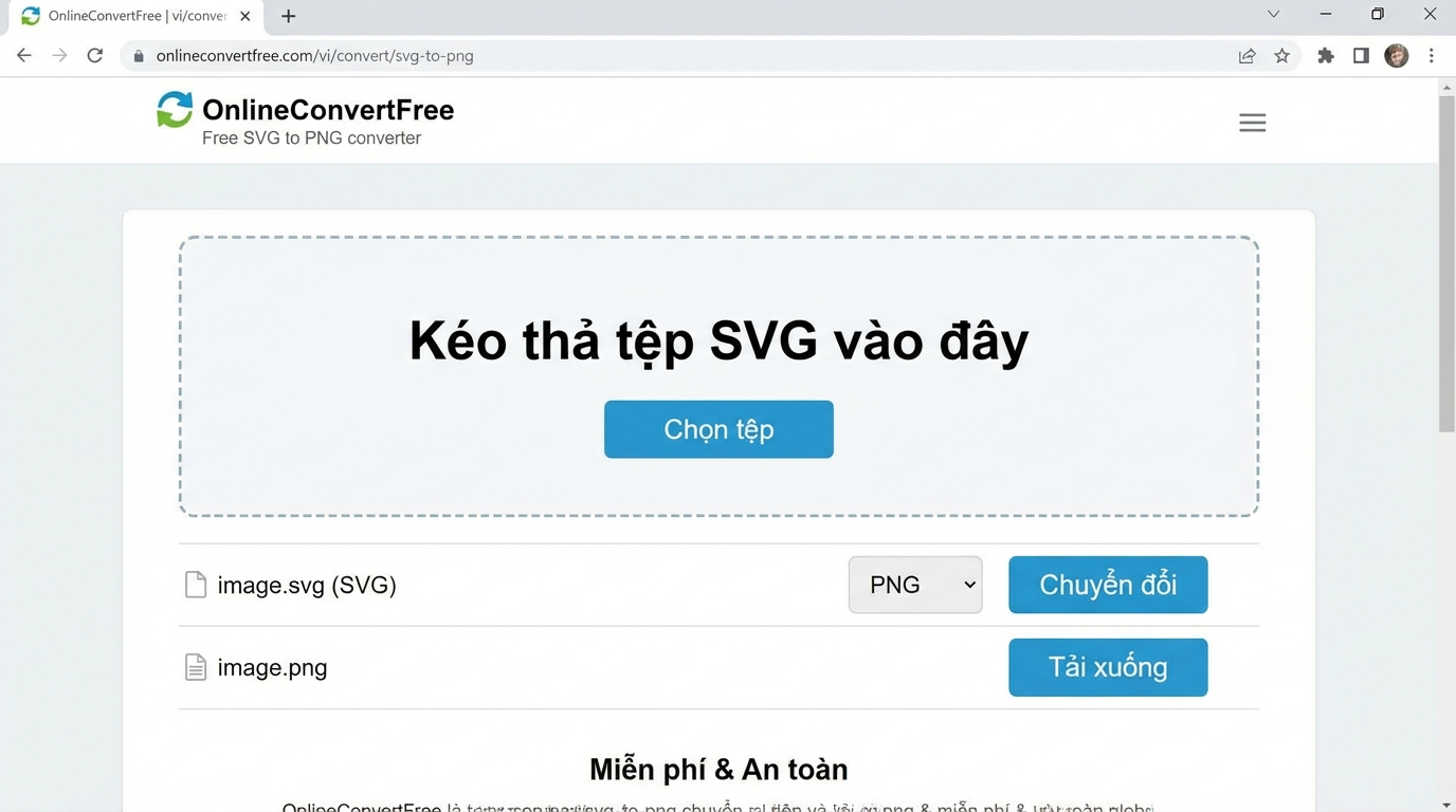 OnlineConvertFree: Công cụ chuyển đổi miễn phí - Chuyển đổi SVG sang PNG: Top 5 công cụ đỉnh cao bạn nên thử