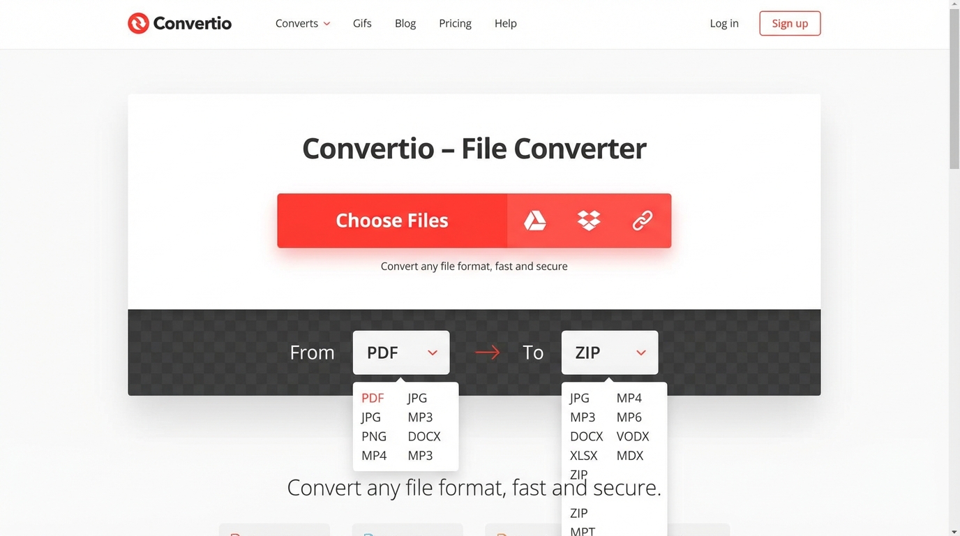 Convertio: Công cụ chuyển đổi đa năng - Chuyển đổi SVG sang PNG: Top 5 công cụ đỉnh cao bạn nên thử