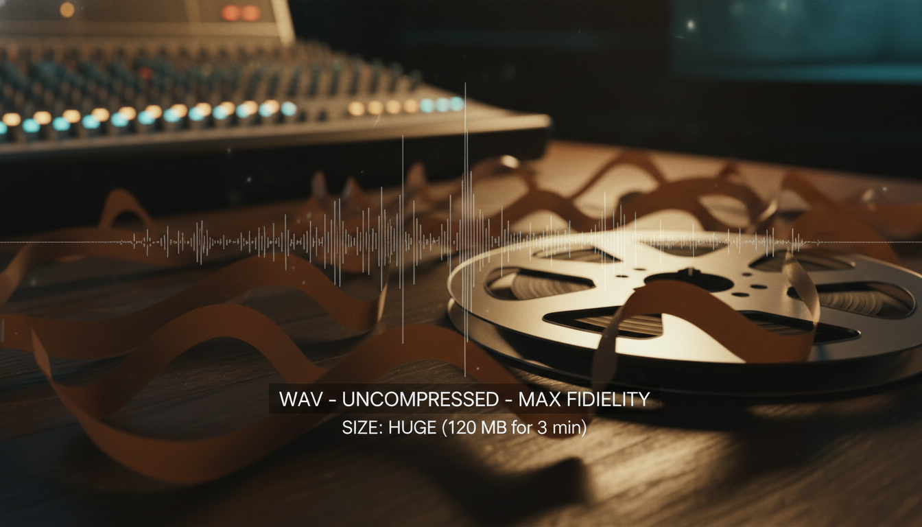 So sánh dung lượng giữa file WAV và MP3 - Đổi WAV sang MP3