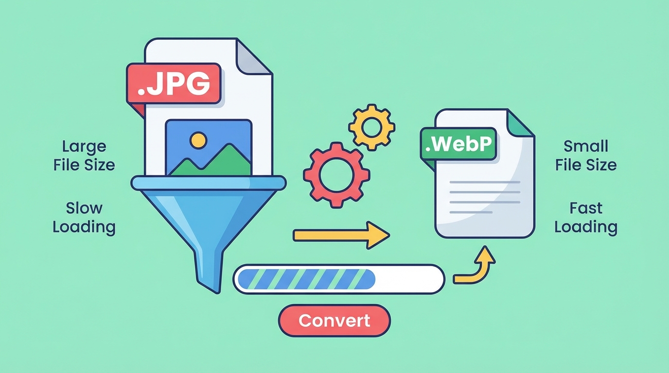 Chuyển đổi JPG sang WEBP giúp website tải nhanh hơn. - Đổi JPG sang WEBP
