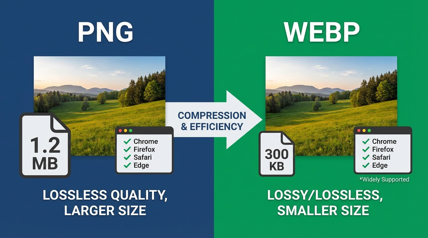 So sánh trực quan giữa PNG và WEBP - Đổi PNG sang WEBP