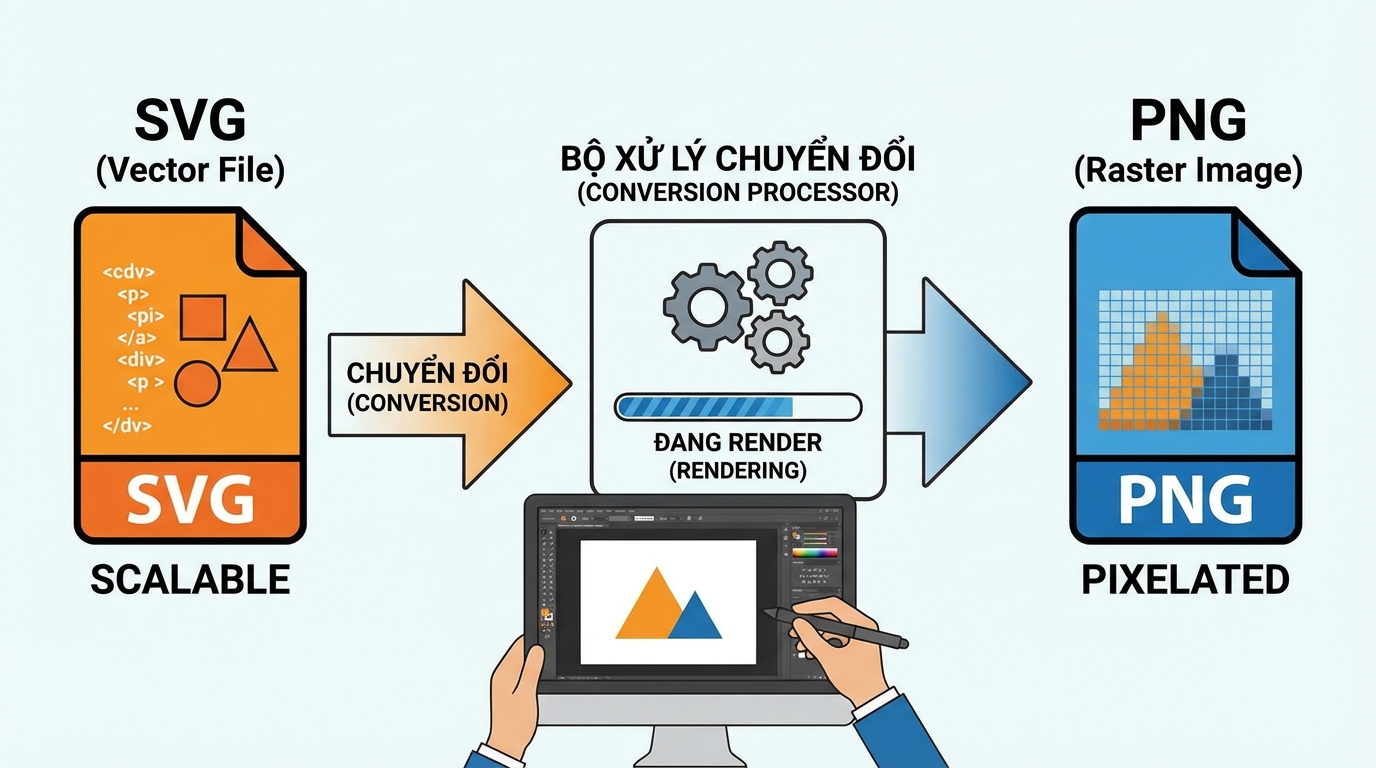 Chuyển đổi định dạng file dễ dàng - Chuyển SVG sang PNG