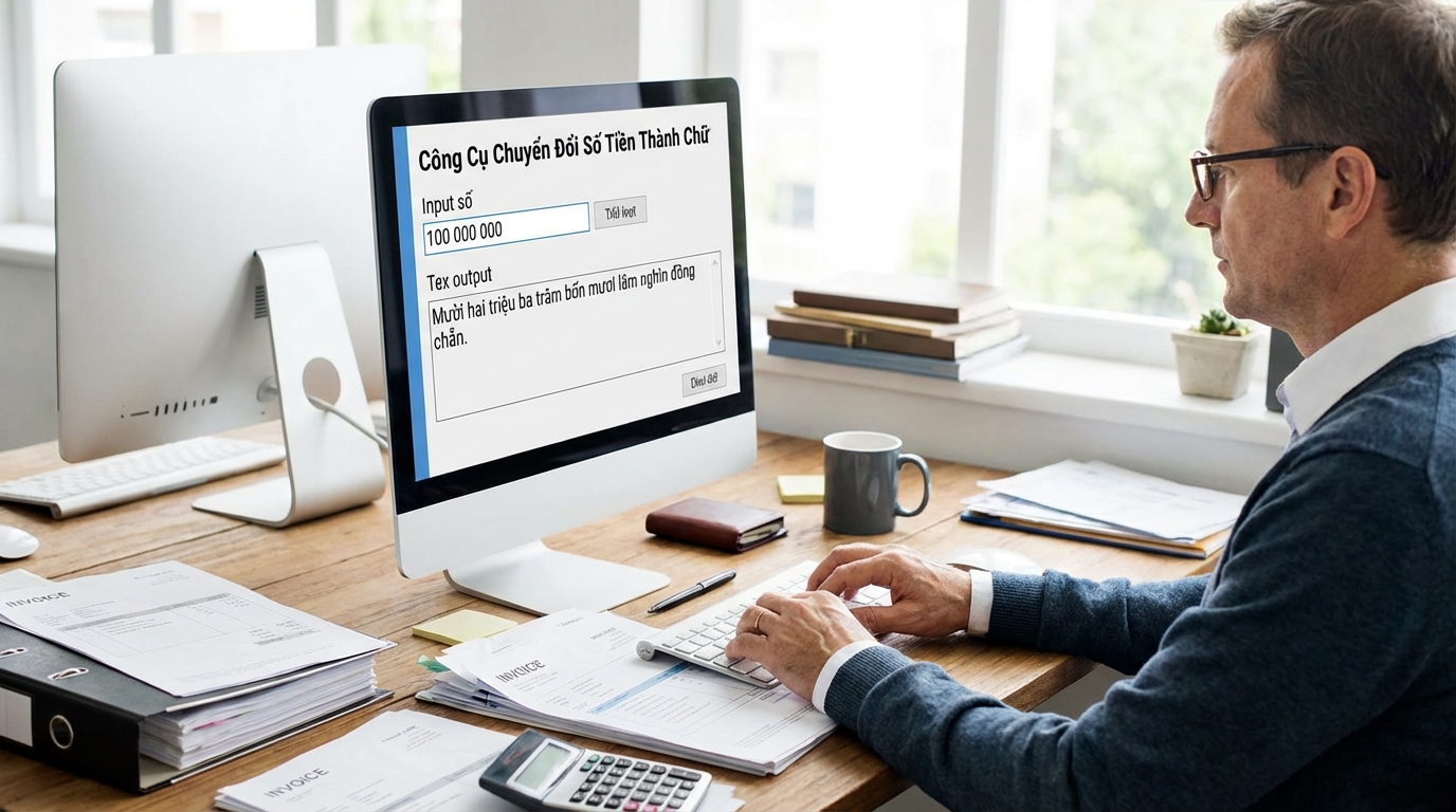 Kế toán viên sử dụng công cụ đổi số tiền thành chữ để tiết kiệm thời gian và đảm bảo tính chính xác - Công cụ Đổi số tiền thành chữ