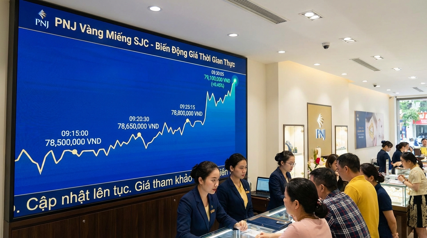 Biến động giá vàng PNJ hôm nay. - Công cụ Giá vàng hôm nay