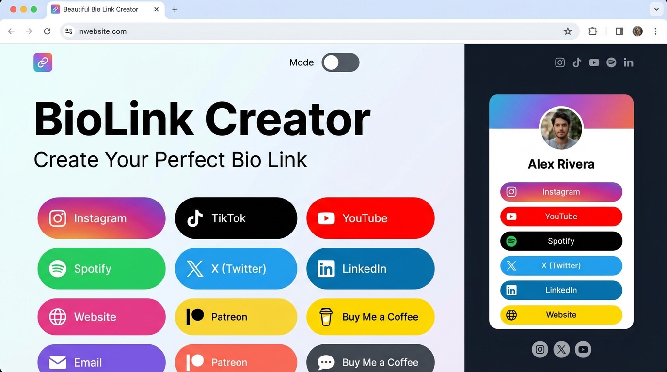 Giao diện trang link bio đẹp mắt và chuyên nghiệp - Website tạo link bio đẹp: Top nền tảng & KiraApp đỉnh nhất!