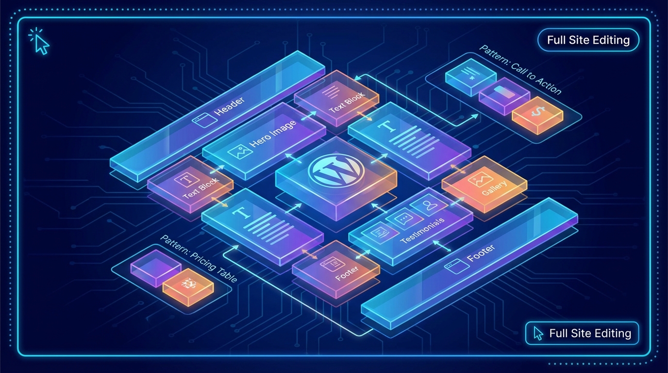 Block patterns giúp quy trình thiết kế theme gutenberg trở nên nhanh chóng và hiệu quả hơn. - WordPress full site editing: Tuyệt chiêu làm chủ giao diện
