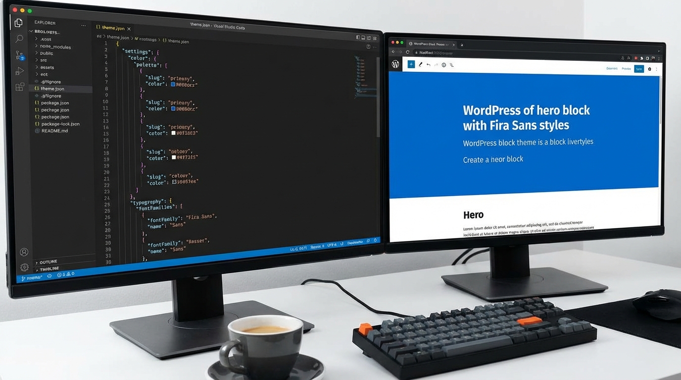 Cấu hình theme.json là bước then chốt trong quy trình lập trình block theme. - WordPress full site editing: Tuyệt chiêu làm chủ giao diện