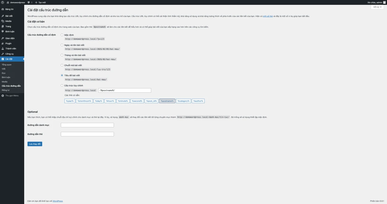 Đường dẫn tĩnh chuẩn SEO