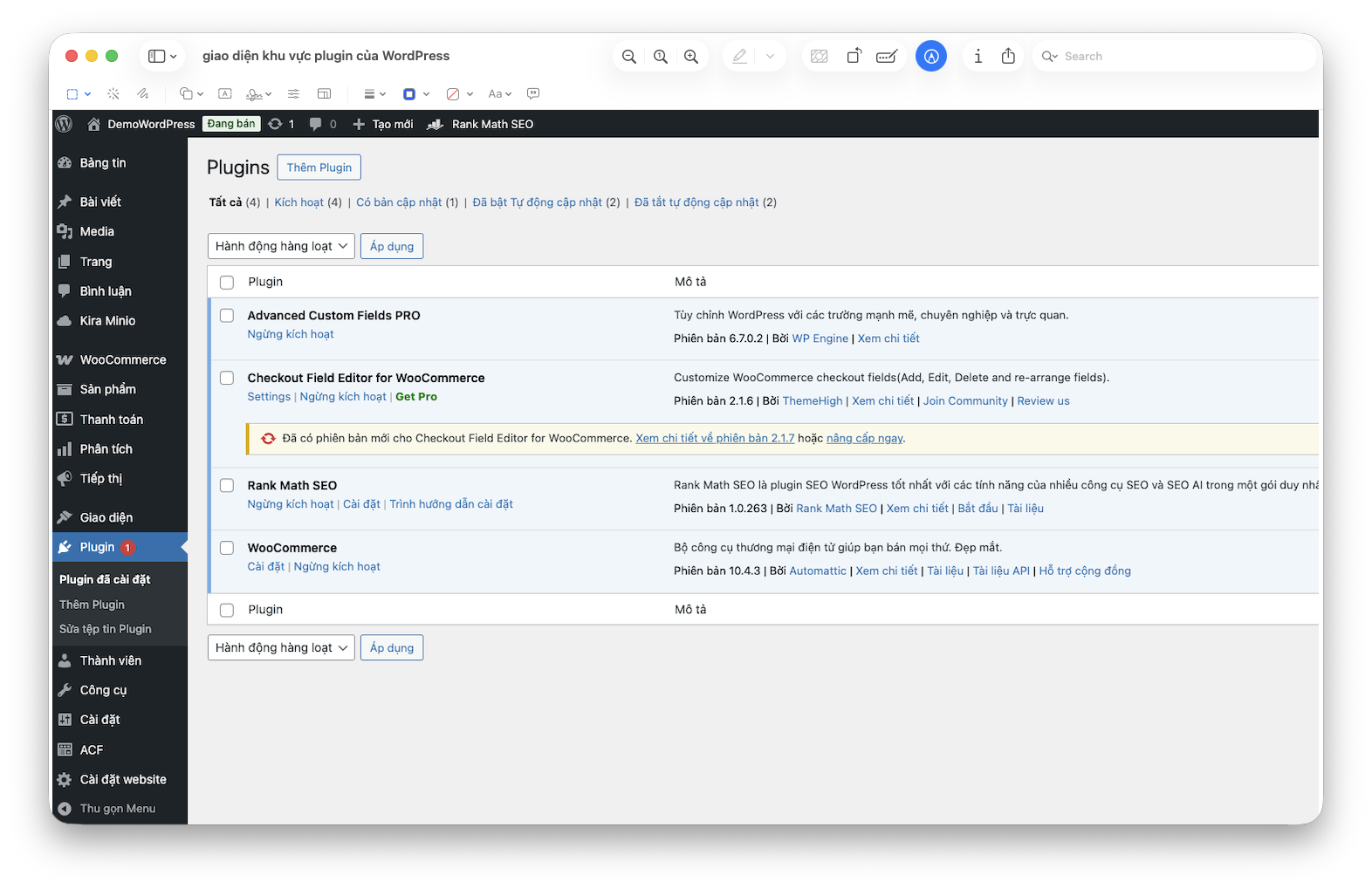 Hướng dẫn cài plugin WordPress và Các plugin hay phổ biến