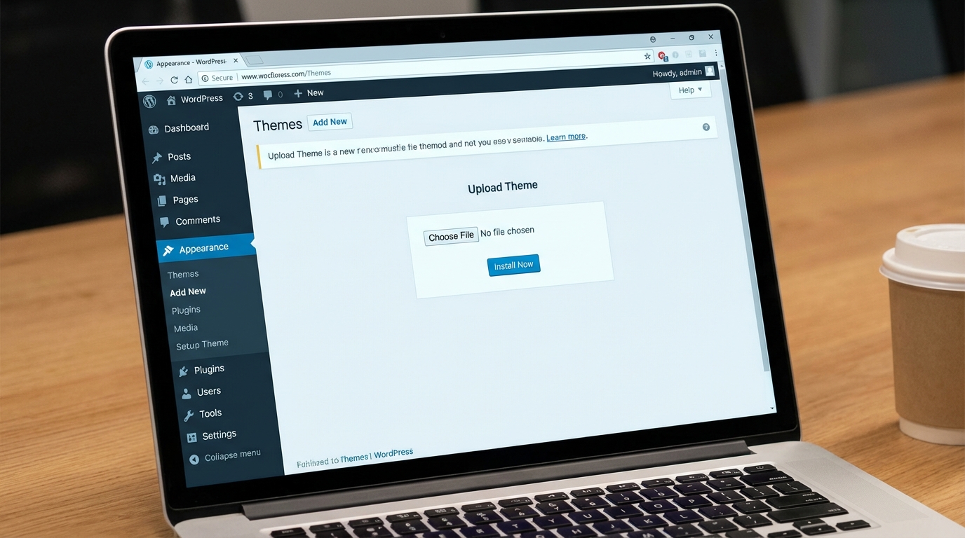 Tải file theme từ máy tính lên WordPress - Hướng dẫn cài đặt theme WordPress