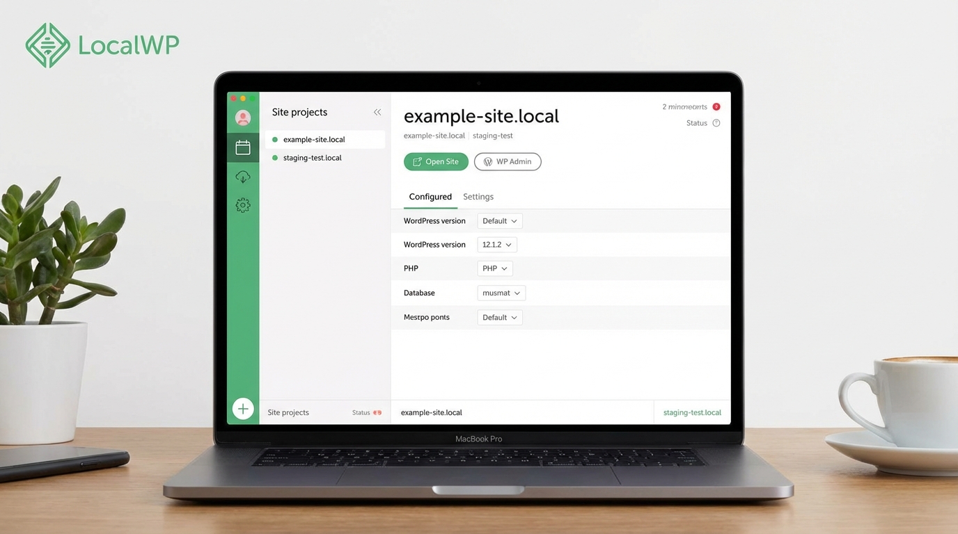 Giao diện làm việc chuyên nghiệp và hiện đại của LocalWP - Hướng dẫn cài WordPress trên máy tính cá nhân sử dụng LocalWP