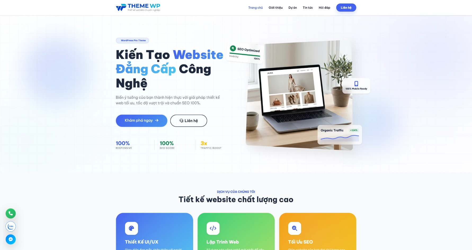 Mẫu website dịch vụ IT