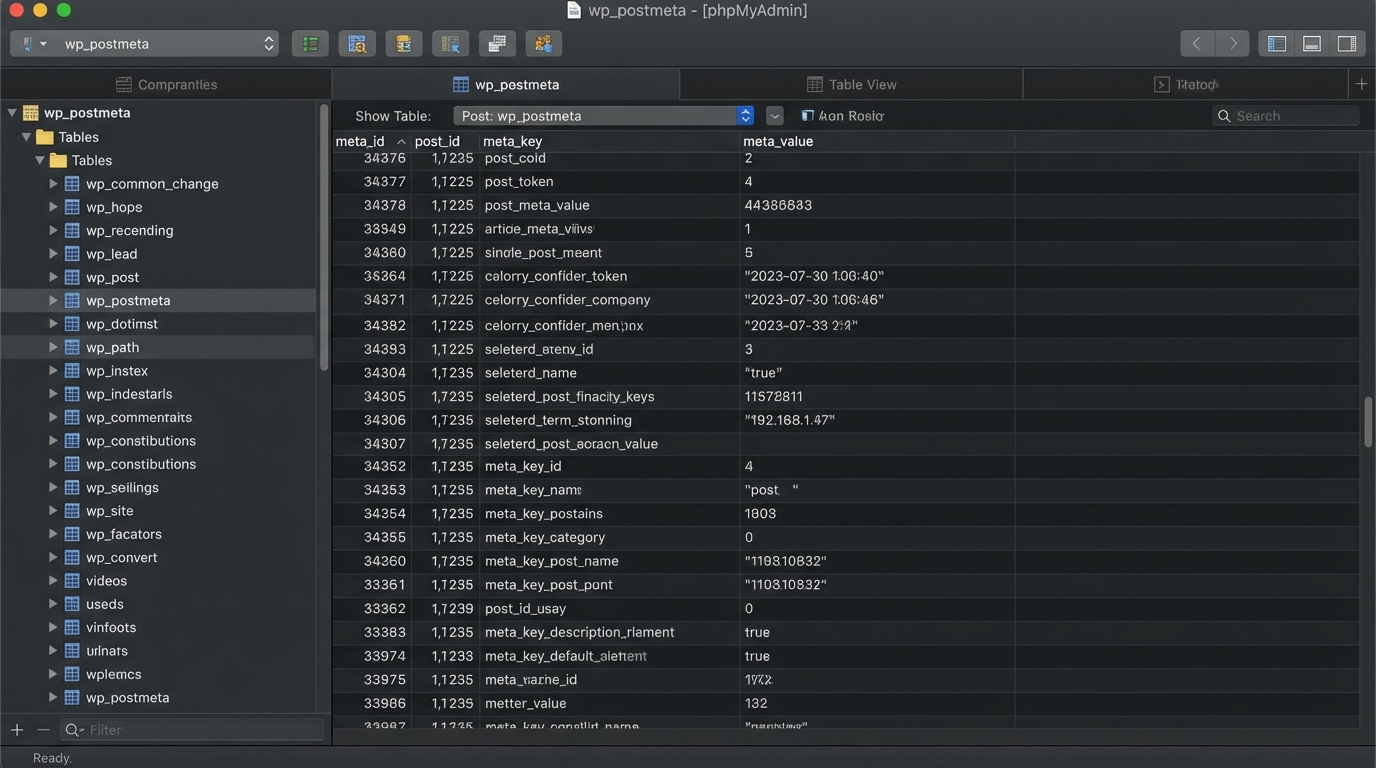 Cơ sở dữ liệu wp_postmeta nơi lưu trữ các giá trị custom field - Query post theo custom field trong wordpress