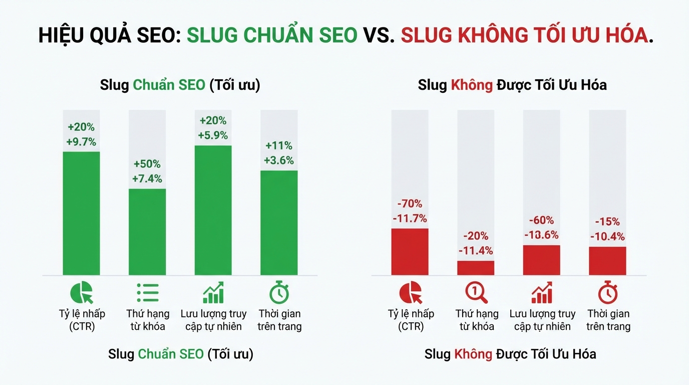 So sánh hiệu quả SEO giữa slug chuẩn và slug không chuẩn - Công cụ Tạo slug tiếng việt