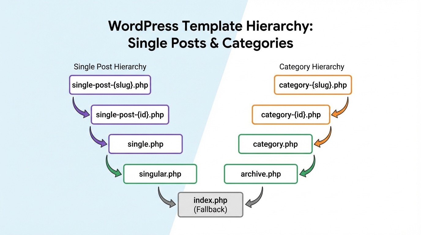 Hệ thống phân cấp giao diện template hierarchy trong WordPress - Tìm hiểu cấu trúc thư mục theme trong wordpress