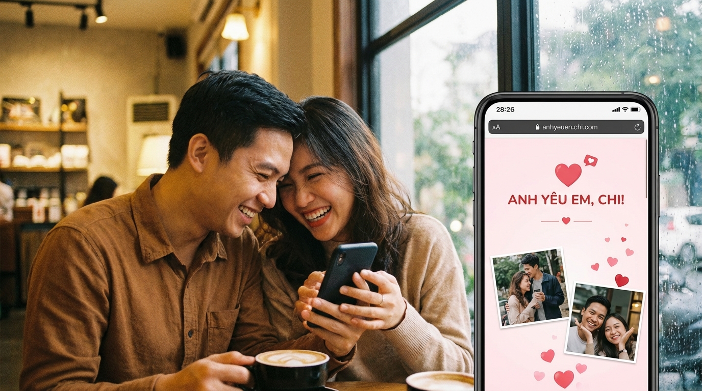 Cùng nhau thưởng thức website tỏ tình trên điện thoại - Valentine 2026: Quà tặng website tỏ tình siêu đỉnh cho nàng!