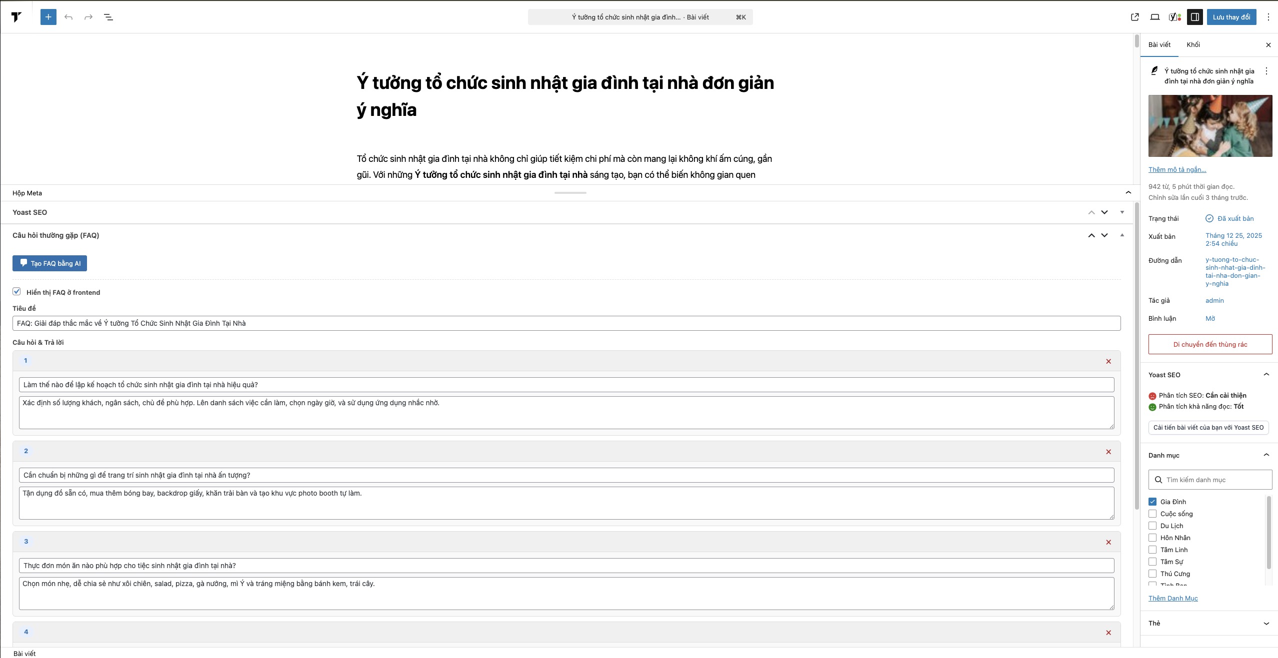 Kira AI FAQ phần tạo câu hỏi và câu trả lới dưới bài viết